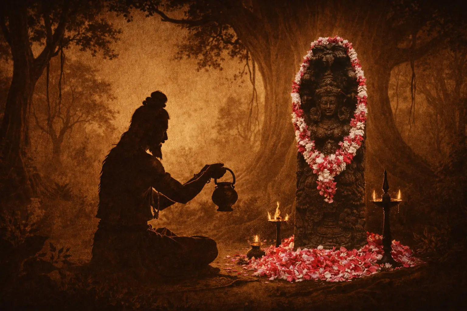 Parasurama performing the sacred consecration